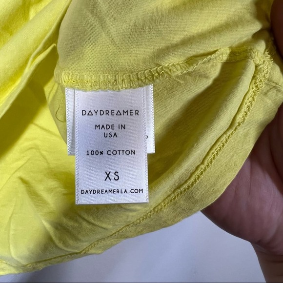 DAYDREAMER NWOT Rolling Stones 1978 Boyfriend Band Tee Neon Yellow Oversized - Picture 8 of 10